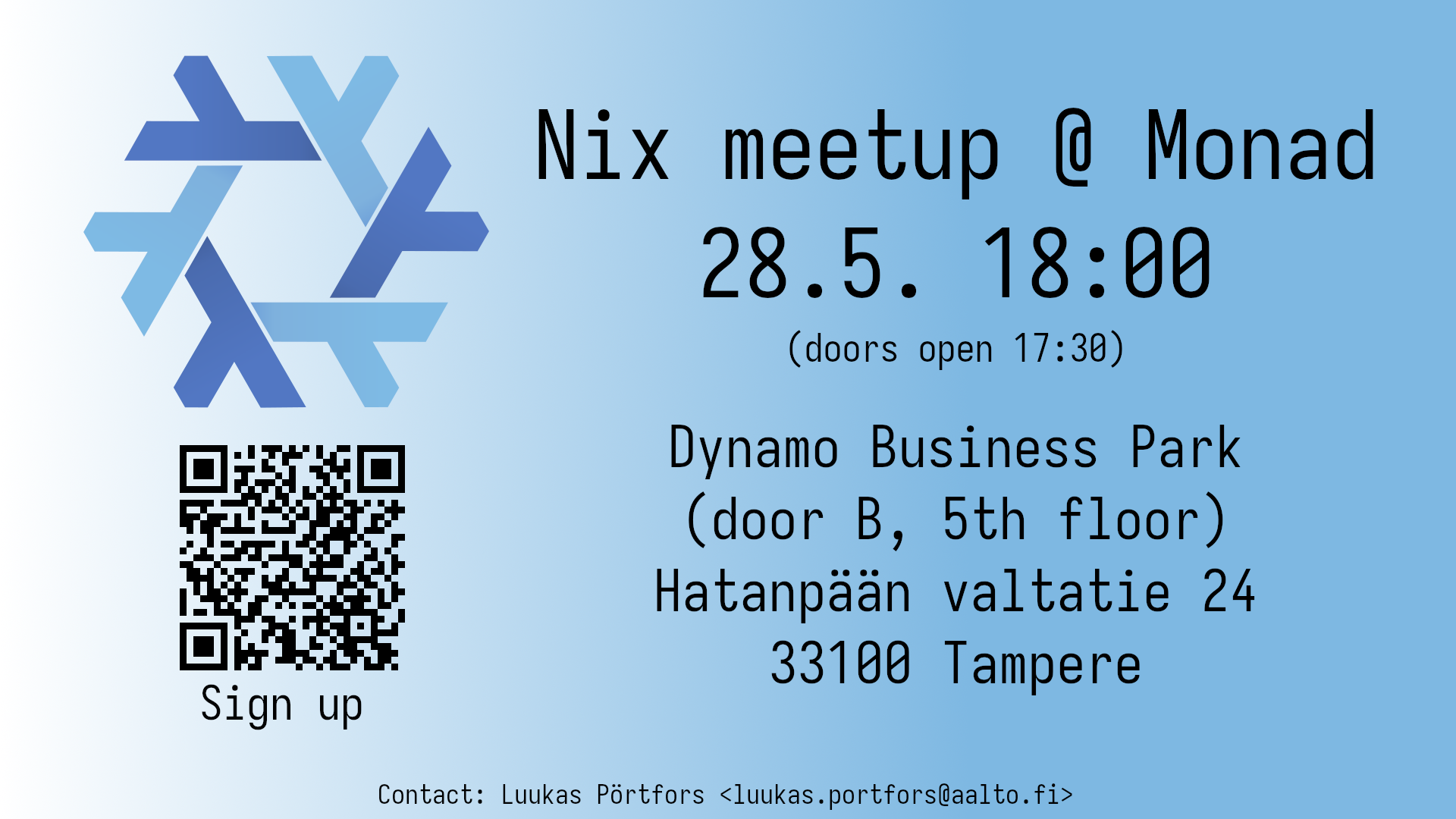 nix meetup announcement