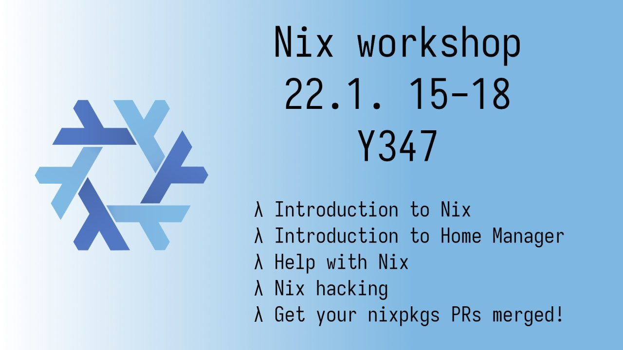 nix workshop advertisement