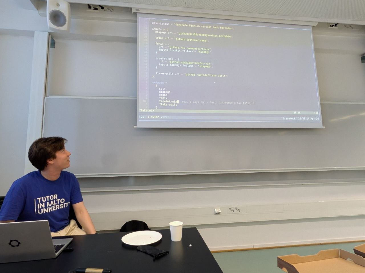 Ongoing presentation by Luukas