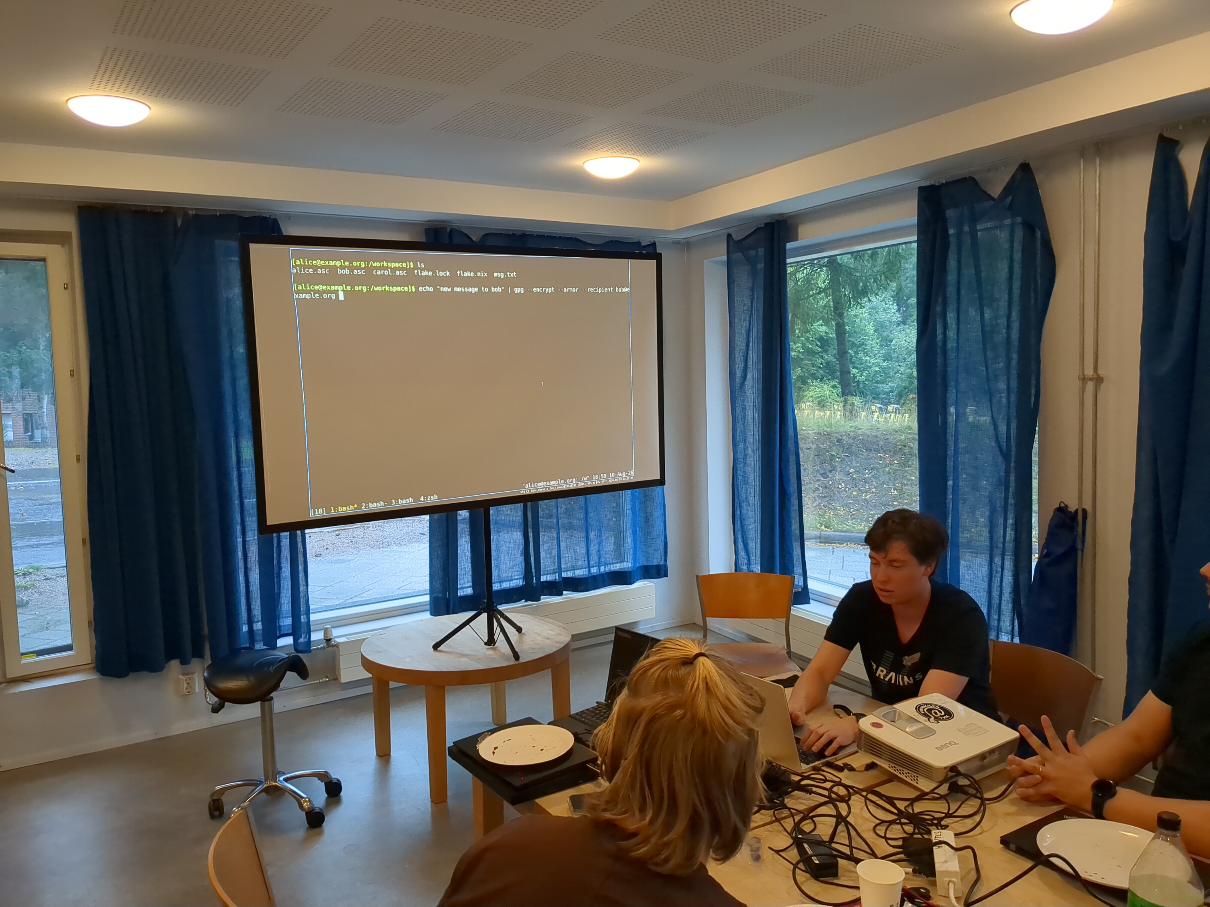 Luukas doing a live demo