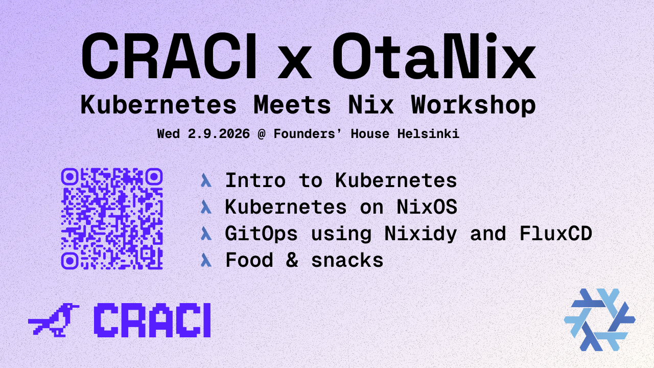 nix meetup announcement poster